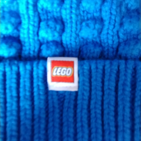 Lego X Target Collection TODDLER Beanie Hat Knit Minifigure Patch 2T-5T Blue - Picture 6 of 9